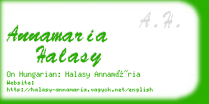 annamaria halasy business card